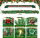 Christmas Garland Decorations with Lights: 9 FT Lighted Battery Operated Garland with Pine Cones Red Berries, Christmas Decor Indoor Outdoor for Mantle Stairs Door Fireplace Staircase Window Railing