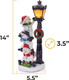 VP Home Christmas Snowman Decor Christmas Figurines Resin Snowman Lighted Decorations Indoor Glowing Lamppost Trio Wreath LED Holiday Light Up Snowman Indoor Festive Fiber Optic Decorations