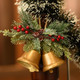 Christmas Bells Decor,VUSKLY Christmas Bells Metal Gold Bell Ornaments with Jute Hanging Rope Hanging Door Bell Rustic Christmas Bells for Door Tree Wearth Decorations,7.1" L2.8" W8.7" H