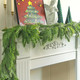 Watayo 6 Ft Christmas Norfolk Pine Garland- 3 Fork Dense Real Touch Pine Garland Ornament- Realistic Artificial Pine Greenery Garlands for Christmas Holiday Mantle Fireplace Table Home Decor