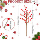 20 Pieces Christmas Artificial Berry Stems for Christmas Tree Decoration 18 Inch Fake Red Berry Picks Twigs Xmas Holly Berry Branches for Crafts Wreath DIY Garland Christmas Home Ornaments Decor
