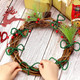 Waydress Christmas Glitter Garland Ties Christmas Decorative Twist Ties Flexible Garland Ties Artificial Christmas Garland Ties for Xmas Garland Banisters and Home Decoration (Green,48 Pieces)