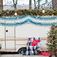 Christmas Tinsel Garland Metallic Shiny Garland Christmas Tree Tinsel Decor Xmas Hanging Tinsel Wreath for Christmas Home and Party Indoor Outdoor Holiday Embellishments (Light Blue, 39.4 Feet)