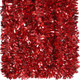 39.4 Feet Christmas Tinsel Garland Metallic Twist Garland Shiny Hanging Garland Ornaments for Christmas Tree Party Supplies Indoor and Outdoor Decoration(Red)