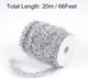 66 Feet Christmas Tinsel Garland Metallic Holiday Tinsel Garland Twist Tinsel Thin Glitter Tinsel Garland Decoration for Christmas Tree,Wedding Birthday Party Decorations Supplies (Silver)
