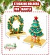Christmas Tree Stocking Holders for Mantel ,Christmas Wreath Stocking Hangers for Fireplace Mantel Weighted Stocking Hooks Metal Tree Stocking Holder Stand for Christmas Decoration (Gold Tree Set)
