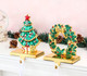 Stocking Holders for Mantel, Christmas Stocking Hangers for Fireplace, Xmas Wreath Theme Holders Stocking Hooks for Mantelpiece, Metal Christmas Tree Stocking Hangers for Xmas Decoration