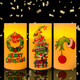 Whaline 3Pcs Merry Christmas LED Flameless Candles Funny Cartoon Characters Flickering Candles Warm Light Battery Operated Pillar Candles Xmas Tree Garland Electric Candles for Holiday Home Decor