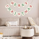 Whaline 2Pcs Christmas Burlap Banner Felt Merry Christmas Banner Red Green White Xmas Bunting Garland Pre-Assembled Celebration Hanging Decorations for Home Party Supplies