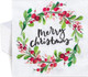 Whaline 100 Pack Merry Christmas Paper Napkins Watercolor Style Wreath Pattern Disposable Napkins Xmas Garland Decorative Napkins for Christmas Holiday Dinner Party Supplies, 6.5 x 6.5 Inch