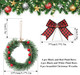 Whaline 8Pcs Mini Christmas Wreath with 8Pcs Mini Plaid Bows Christmas Pine Wreaths Black White Red Bow Christmas Hanging Ornaments for Christmas Tree Window Wall Door Holiday Festival Decoration