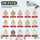100 Pcs Mini Christmas Ball Ornaments Set, 1.18'' Rose Gold Silver and Champagne Small Shatterproof Xmas Tree Ornament Hanging Ball Bulk Decorations for Holiday Party, Wreath, Garland, Winter Décor