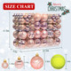 100 Pcs Christmas Ball Ornaments Set, Rose Gold Xmas Tree Decoration, Shatterproof Decorative Hanging Balls with Loop for Christmas Party Holiday Wreath Garland Home Decor