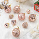 100 Pcs Christmas Ball Ornaments Set, Rose Gold Xmas Tree Decoration, Shatterproof Decorative Hanging Balls with Loop for Christmas Party Holiday Wreath Garland Home Decor