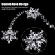 21 Pieces Acrylic Christmas Snowflake Ornament with Octagon Bead Garland Chain Clear Hanging Xmas Tree Pendant Crystal Acrylic Snowflake Bead Garland for Christmas Snow Theme Party Winter, 3 Sizes