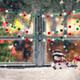 3 Pieces Christmas Felt Balls Garland Wool Pom Pom Garland Ball Banner for Christmas Party Holiday Decoration (Red, White, Green, Lake Green, Dark Green)