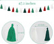WILLBOND 4 Pieces Christmas Tassel Garland Merry Christmas Felt Garland Tassel Banners Decoration for Christmas Tree Classroom Home Supplies(3.1 Inch,Red, White, Light Green, Dark Green)
