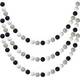 3 Pieces Wool Felt Ball Garland Colorful Pom Pom Garland 6.56 Feet Long 24 Ball Garland for Winter Christmas Easter Thanksgiving Halloween Wall Decoration (Black, Gray, White)