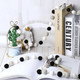 3 Pieces Wool Felt Ball Garland Colorful Pom Pom Garland 6.56 Feet Long 24 Ball Garland for Winter Christmas Easter Thanksgiving Halloween Wall Decoration (Black, Gray, White)