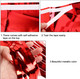 4 Packs 10 Feet Fringe Garland Christmas Foil Fringe Garland Metallic Tinsel Foil Garland Wall Hanging Fringe Banner for Wedding Birthday Parties Holiday Decorations and More (Red and Green)