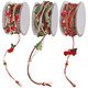 winemana 3 Pack 16.4 FT Christmas Bead Ribbon, Christmas Tree Trim Rope with Stockings & Red Truck, Xmas Decorations for Garland, Wreath, Wrapping, DIY Crafts Ornaments, Wedding Party Decor