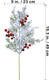 Winlyn 6 Pcs Snowy Artificial Cedar Picks with Red Berries Frosted Faux Cedar Sprays Christmas Cedar Greenery Branches Stems for Christmas Tree Wreath Floral Arrangement Vase Winter Holiday Décor