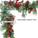 Winlyn 6' Long Artificial Eucalyptus and Pine Christmas Garland with Pine Cones Red Berries Pine Needles Winter Greenery Garland Christmas Season Holiday Wedding Table Runner Centerpiece Mantel Decor