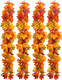 4 Packs Artificial Fall Leaves Garland, 5.9Ft/Pieces Autumn Maple Leaves Mantle Garland Hanging Vines for Home Decor Wedding Halloween Thanksgiving Christmas Indoor Outdoor Decorations by wohohoho