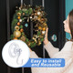 6 Pcs Wreath Door Hanger Clear Heavy Duty Suction Cup Hooks 11 lb Removable Reusable Window Glass Door Wreath Holder for Kitchen Shower Bathroom Halloween Christmas Wreath Decorations