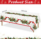 6 Pcs Christmas Plastic Disposable Tablecloth 108 x 54 Inch Holly Berry Ribbon Garland Table Cover Rectangle Christmas Party Table Cloth for Christmas Party Dining Table Supplies