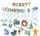 Merry Chrismukkah Party Decorations - 12 Pcs Christmas Hanukkah Mixed Banner Decorations Chanukah Dreidel Xmas Garland Ceiling Decor Christmas Hanukkah Decor for Home Holiday Party Supplies