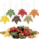 Xinnun 36 Pcs Thanksgiving Fall Glitter Maple Leaves Mini Hanging Fall Leaves Artificial Colorful Foam Ornaments Fall Tree Ornaments for Autumn Garland Thanksgiving Party(Maple Xinnun 36 Pcs Thanksgiving Fall Glitter Maple Leaves Mini Hanging Fall Leaves Artificial Colorful Foam Ornaments Fall Tree Ornaments for Autumn Garland Thanksgiving Party(Maple