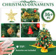 XmasExp 20" Mini Christmas Tree Set Small Christmas Tree Tabletop Christmas Tree Artificial Christmas Tree with Star Treetop,Ornaments Balls,Bells and Pine Cones DIY Christmas Decorations Green