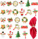 Yaomiao 24 Pcs Christmas Napkin Rings Include Christmas Tree, Christmas Crutch, Santa Claus, Christmas Wreath, Candy Canes and Other Elements for Holiday Party Dinner Table Setting Decoration Yaomiao 24 Pcs Christmas Napkin Rings Include Christmas Tree, Christmas Crutch, Santa Claus, Christmas Wreath, Candy Canes and Other Elements for Holiday Party Dinner Table Setting Decoration