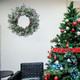 20 Inches Christmas Wreaths for Front Door Artificial Christmas Door Wreath Winter Wreaths with White Berries Pine Needles Pine Cones for Farmhouse Indoor Outdoor Window Porch Decoration