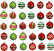 30Pcs Christmas Baubles Xmas Tree Decorations 6cm Shatterproof Christmas Baubles Ornaments Set for Christmas Tree Decorations Christmas Holiday Wreath and Party Decorations (Green,Red)