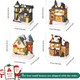 Yerliker 28 Pieces Christmas Mini Miniature Village Accessories Artificial Trees Street Lamps Santa Snow Houses Elk for Miniature Scenes Village Displays (Lake Blue and Beige,Gnome Style) Yerliker 28 Pieces Christmas Mini Miniature Village Accessories Artificial Trees Street Lamps Santa Snow Houses Elk for Miniature Scenes Village Displays (Lake Blue and Beige,Gnome Style)