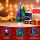 4 Pcs Mini Christmas Tree with Lights, 7 Inch Multi-Color Artificial Tabletop Small Tiny Pine Christmas Tree, Bottle Brush Xmas Trees for Indoor Table Top Christmas Tree Decorations