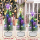3 Pcs Mini Christmas Tree with Lights, 7/8.6/9.5 Inch Multi-Color Artificial Tabletop Small Tiny Pine Christmas Tree, Bottle Brush Xmas Trees for Indoor Table Top Christmas Tree Decorations