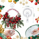 Yookeer Christmas Wreath Suction Cup Hooks Wreath Hanger Suction Cup Heavy Duty Reusable Suction Cups Large Clear Suction Wreath Hanger for Glass Door Window Hanger(12 Pcs)