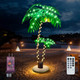 6FT Lighted Fake Palm Tree with 2 Trunks Artificial Palm Tree with LED Lights, for Home Decoration, Parties, Christmas, Nativity Scenes, and Outdoor Patios (6FT-2 Trunks)