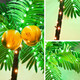 6FT Lighted Fake Palm Tree with 2 Trunks Artificial Palm Tree with LED Lights, for Home Decoration, Parties, Christmas, Nativity Scenes, and Outdoor Patios (6FT-2 Trunks)