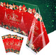 Yoption 3 Pack Christmas Tablecloth Disposable, Red Green Plastic Rectangle Table Cover with Xmas Wreath Snowflakes Pattern for Winter Christmas Year Birthday Party Decorations 54×108 Inch Yoption 3 Pack Christmas Tablecloth Disposable, Red Green Plastic Rectangle Table Cover with Xmas Wreath Snowflakes Pattern for Winter Christmas Year Birthday Party Decorations 54×108 Inch