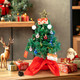 Yostyle Tabletop Mini Christmas Tree, 20 Inch Artificial Small Xmas Tree Decor with Star Tree Topper, Christmas Ball, and Wish Card for DIY Christmas Holiday Season Decorations