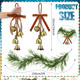 5 FT Christmas Garlands Norfolk Pine Garland Artificial Norfolk Garland Real Touch Pine Garland Faux Greenery Cedar Garland with 2 Set Cow Bells on Rope for Mantle Table Fireplace Holiday Winter Decor