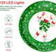 36 inch Outdoor Christmas Wreath with Lights, 8 Modes Lighted Wreath for Front Door, 120 LED Prelit Metal Wreath with Candy Cane, Lit Wreath for Yard Garden Outdoor Christmas Decor, Plug in