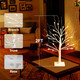 Lighted Birch Tree for Christmas Decorations 2FT Tabletop Light up Birch Tree with 24 LED Lights Mini Christmas Tree Decor for Indoor Home Table Decor Battery Operated (Warm White, Timer)