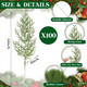 Zeyune 100 Pcs Christmas Artificial Pine Picks Green Fake Pine Branches for Vase Filler 14 Inch Needle Branches Artificial Leaves Faux Pine Leaves Picks for Xmas Holiday Garland DIY Wreath Home Decor