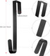 Zhehao 3 Pieces Christmas Decor Metal Wreath Hangers Over The Door Light Handy Wreath Hanger Hanging Hook (14 Inch, Black)