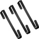 Zhehao 3 Pieces Christmas Decor Metal Wreath Hangers Over The Door Light Handy Wreath Hanger Hanging Hook (14 Inch, Black)